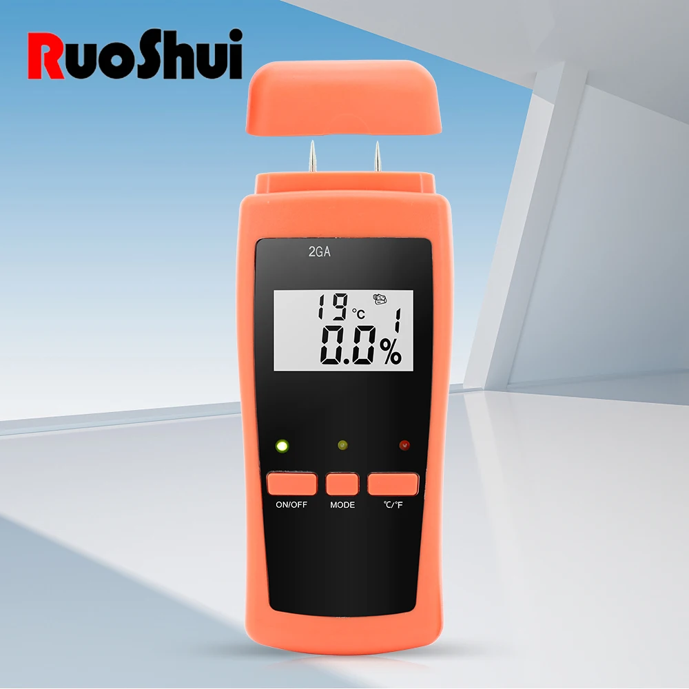 

RuoShui Wood Moisture Meter Timber Paper Dryway grain Humidity Tester Hygrometer Detector Temperature Humidity Sensor Plants