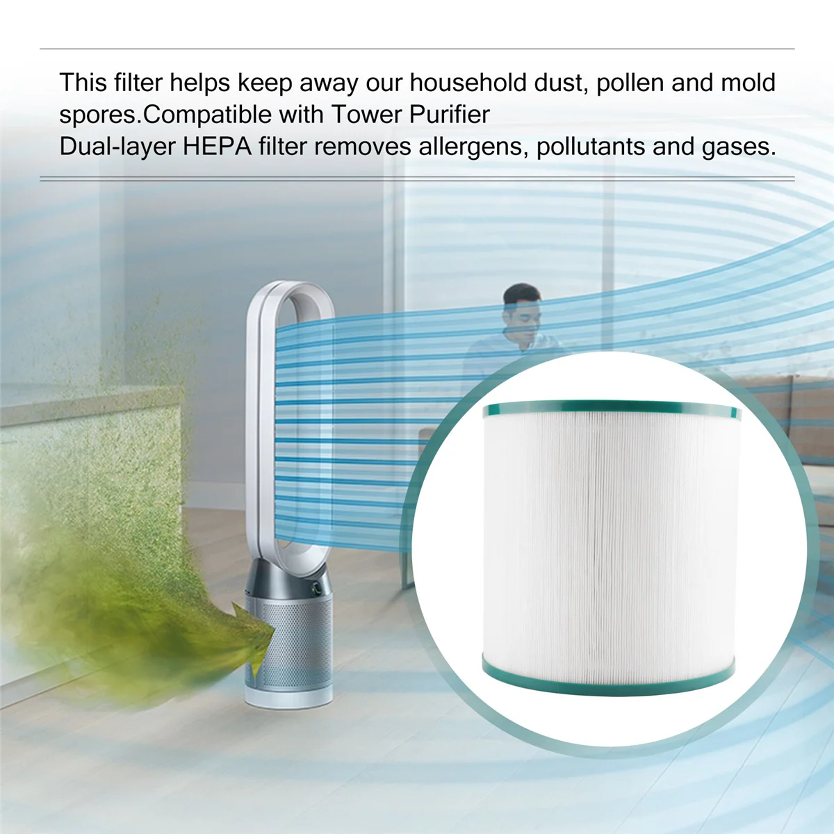 Filtro purificatore d'aria di ricambio per Dyson Tp00 Tp02 Tp03 AM11 BP01 purificatore a torre Pure Cool Link