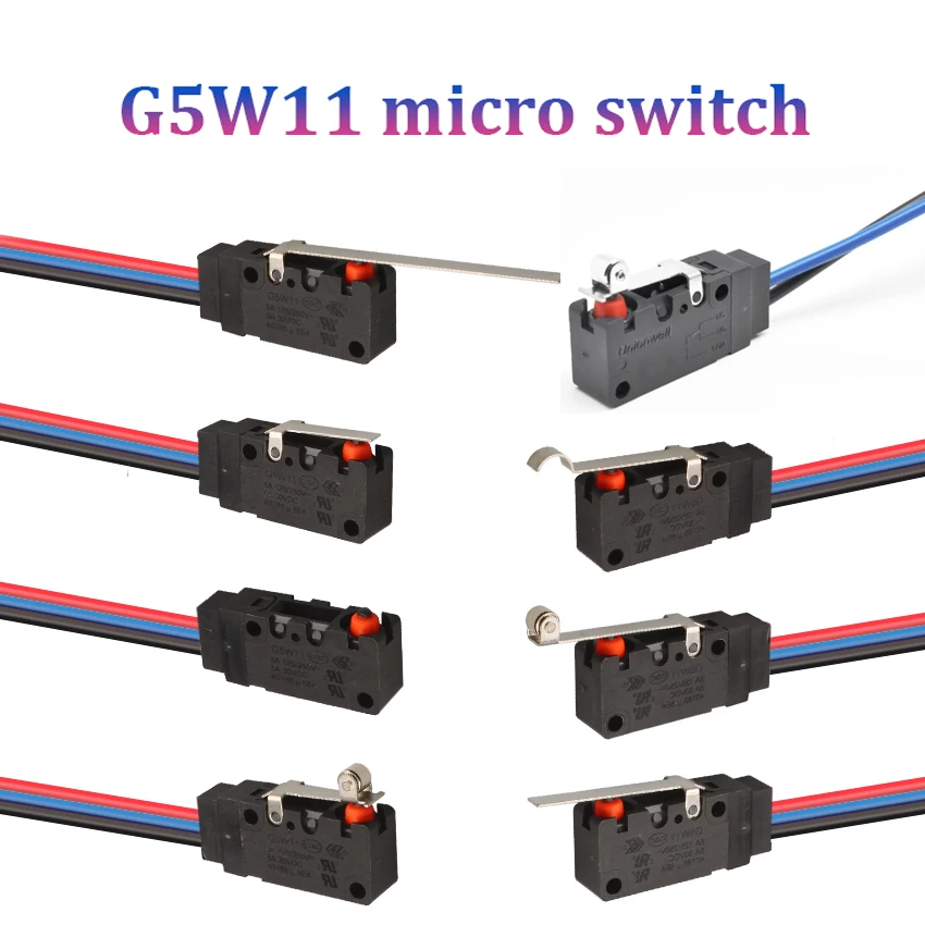 1Pcs Waterproof micro switch G5W11 high travel limit detection switch, charging gun long button