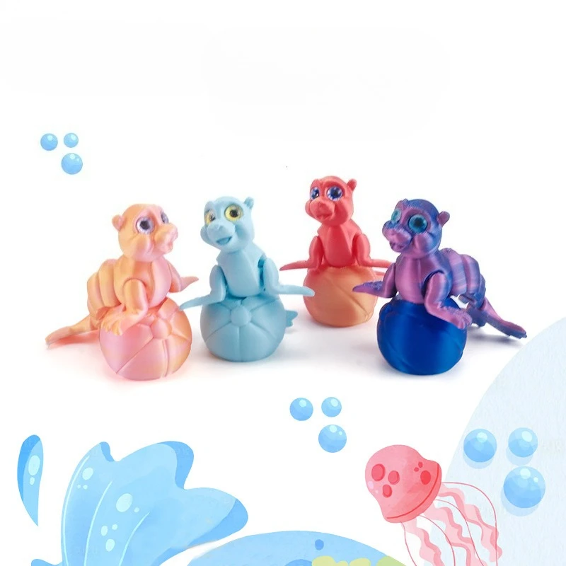 3D Printed Action Figure Doll Seal Model Multi-joint Movable Ornament Decorative Desktop Creativity Novelty Kids Gifts Model New