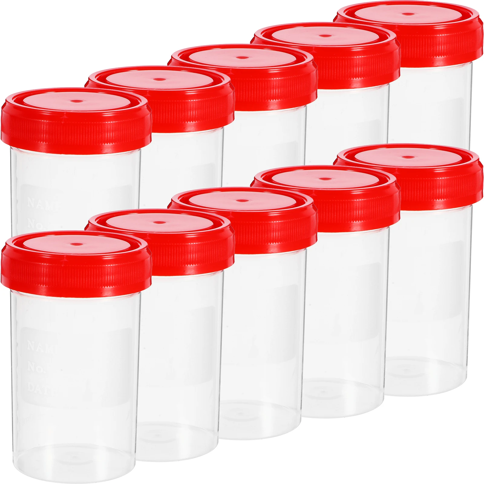 20 Pcs Urine Specimen Cups with Lids Sample Pee Container Sterile for Testing Fluid