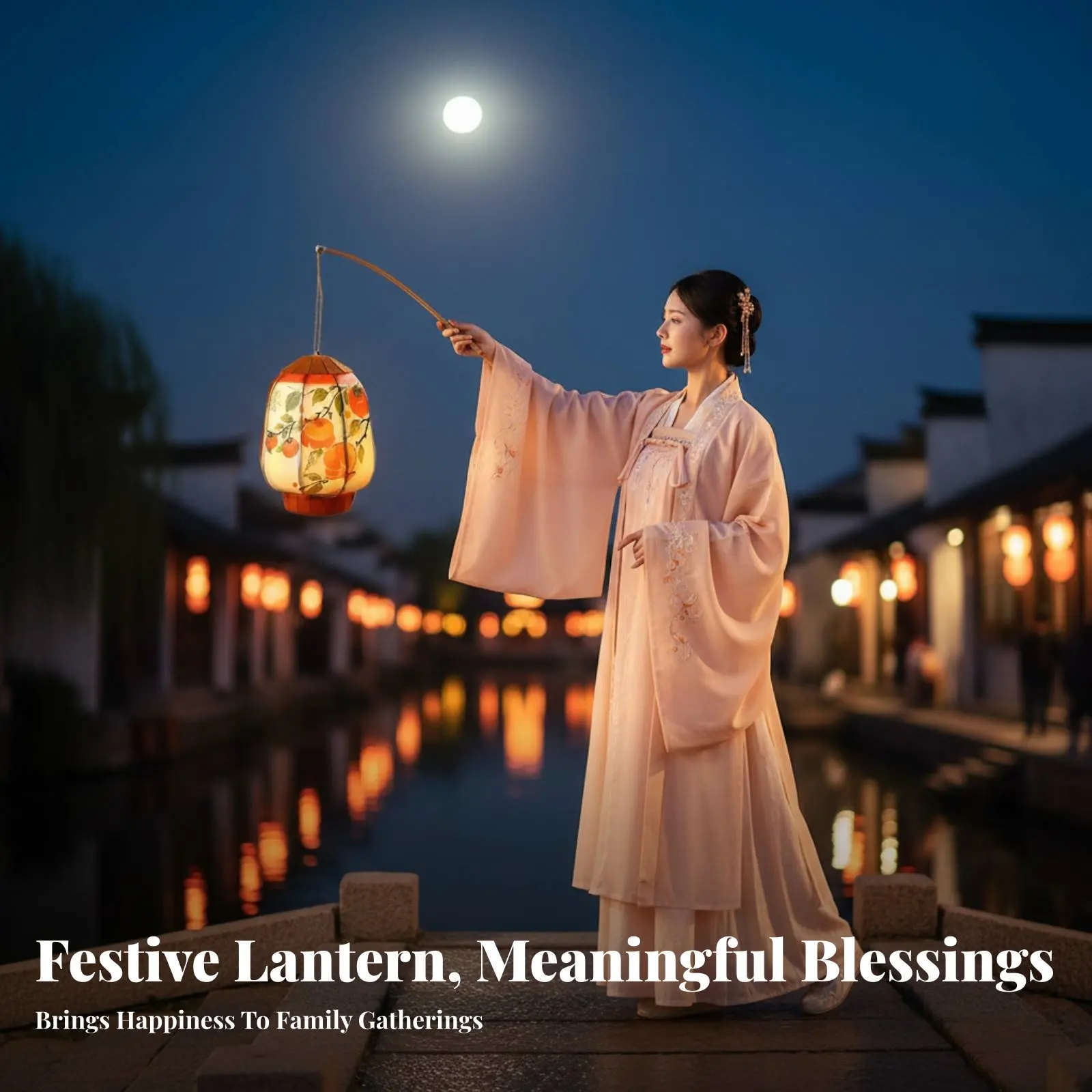 Autumn Festival Lantern, 2025 New Design, Handheld Classic Lantern, Kids DIY Craft Kit, Traditional Decorative Light