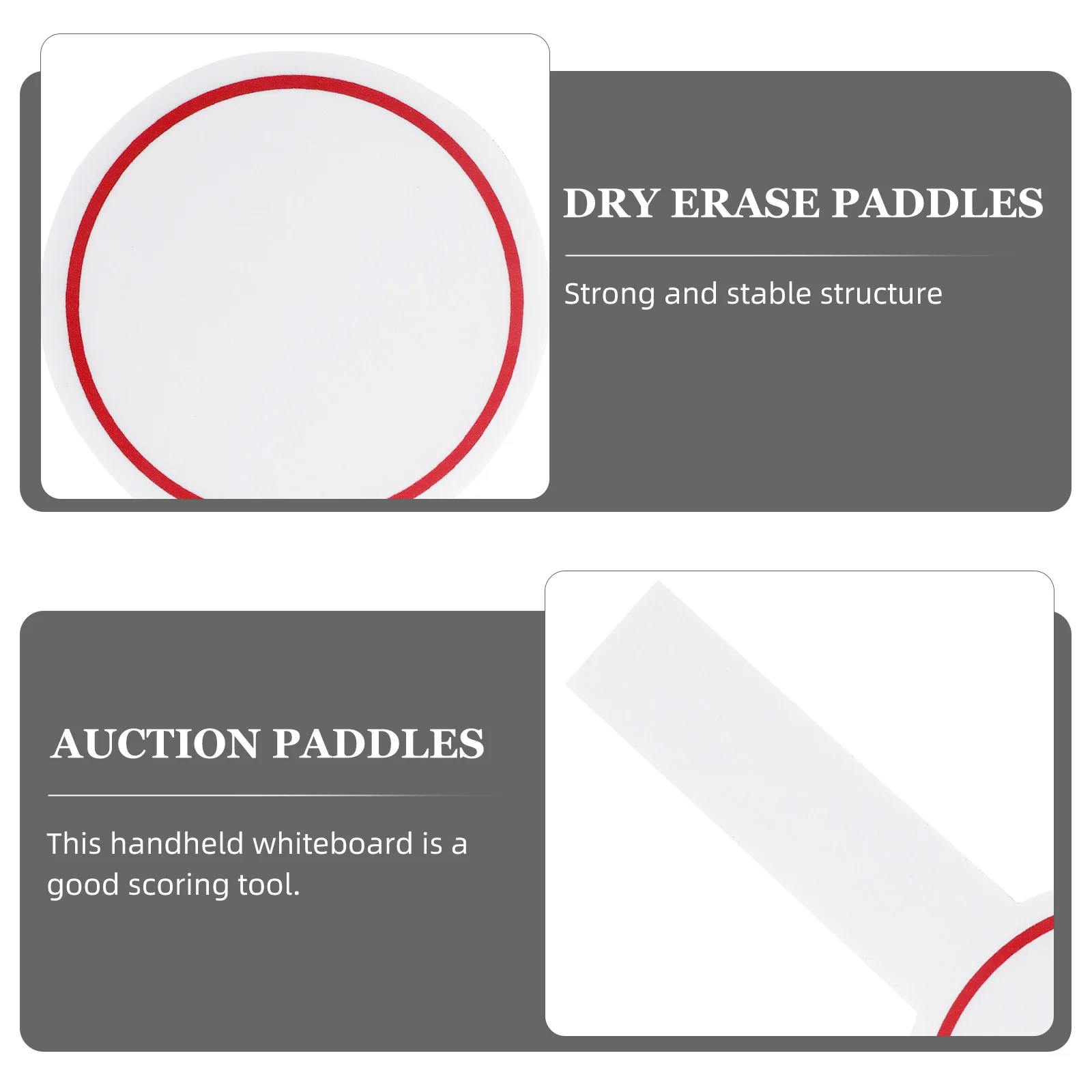 

20 Pcs Dry Erase Boards Small Fold Portable Wipe Paddle Paddles Auction Student