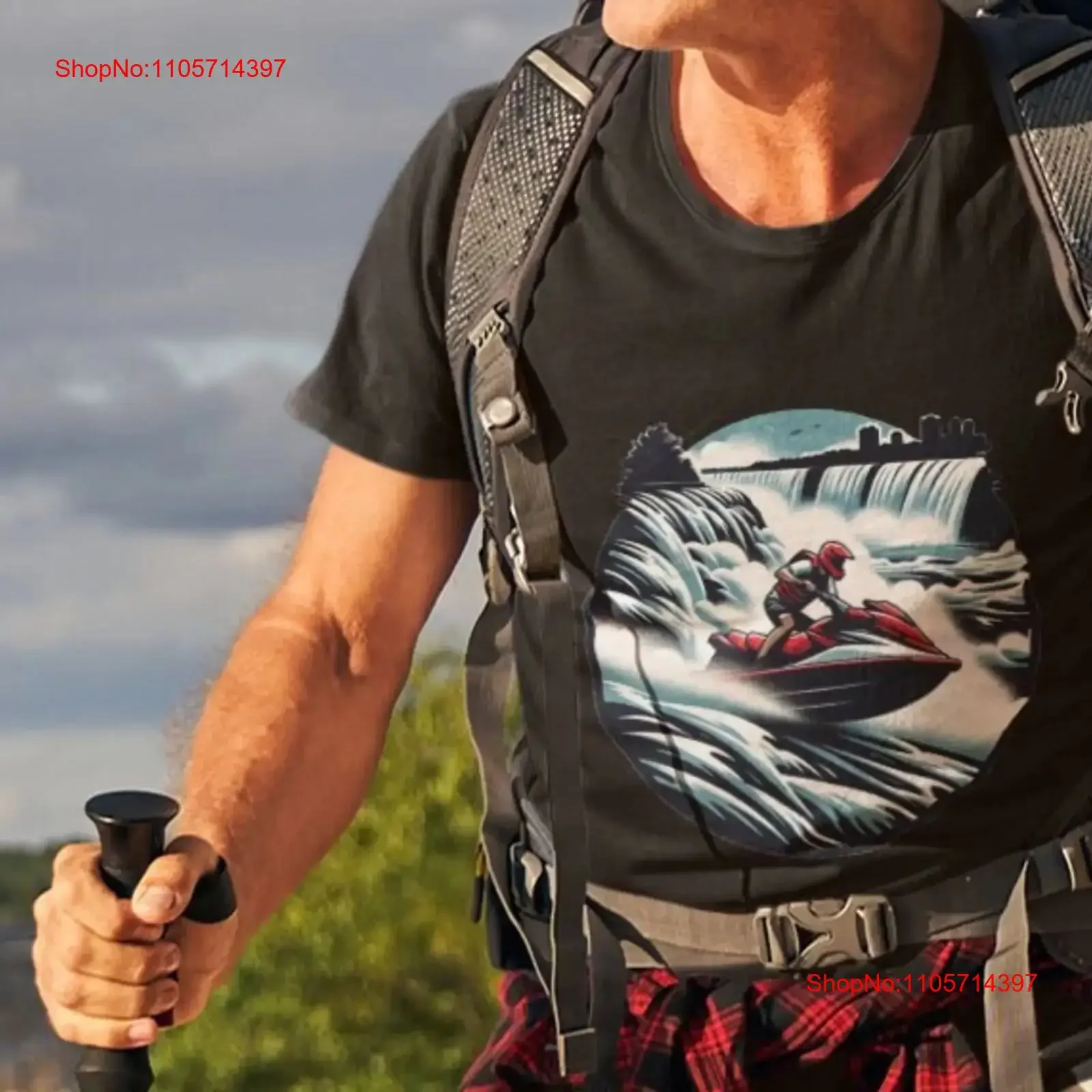 Jet Ski T Shirt Summer 2024 Skier Niagara Falls PWC Water Sports vintage Washed Stylish streetwear Casual Soft fashion homme