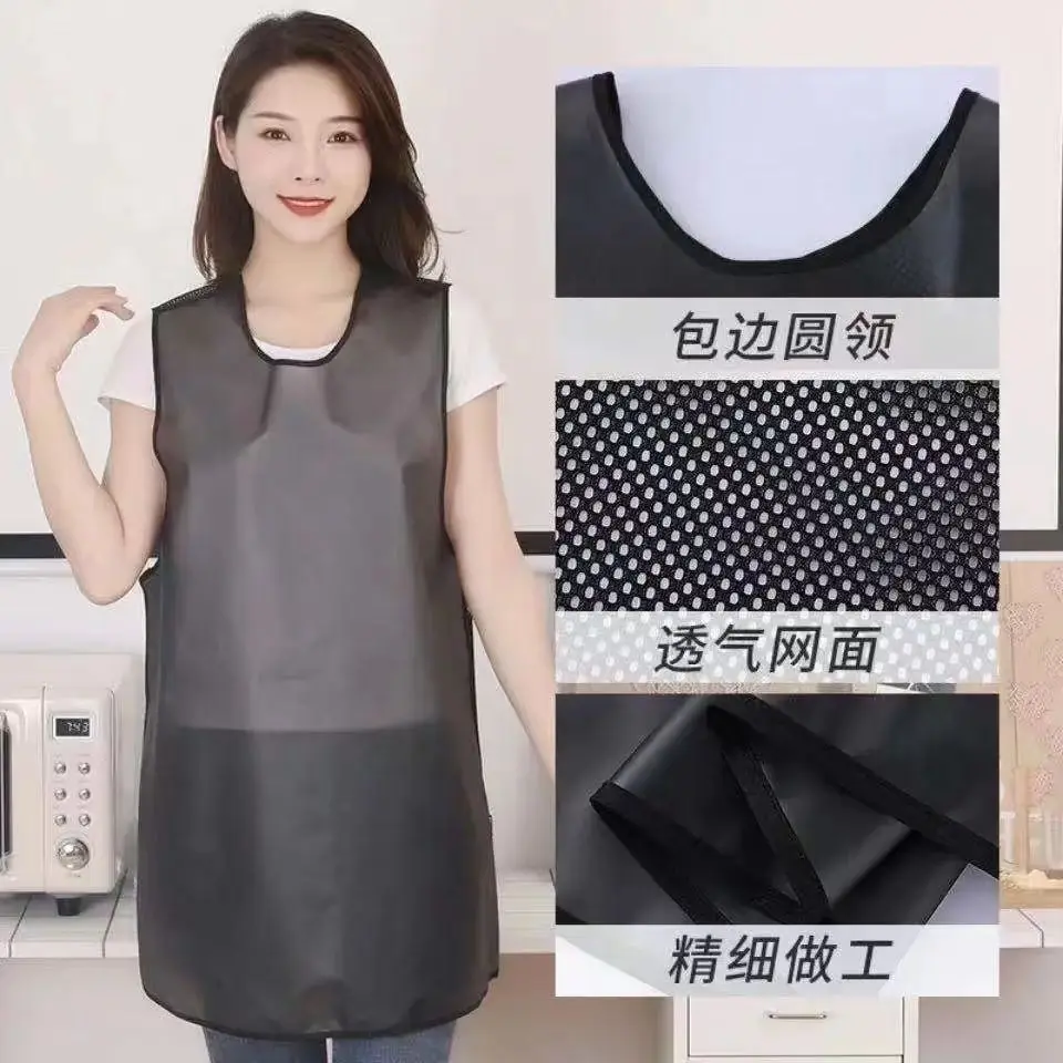 

Прозрачный водонепроницаемый необрастающий кухонный фартук, толстый, мягкий, маслостойкий, стильная салфетка для рук, прочные бытовые чистящие средства, фартуки