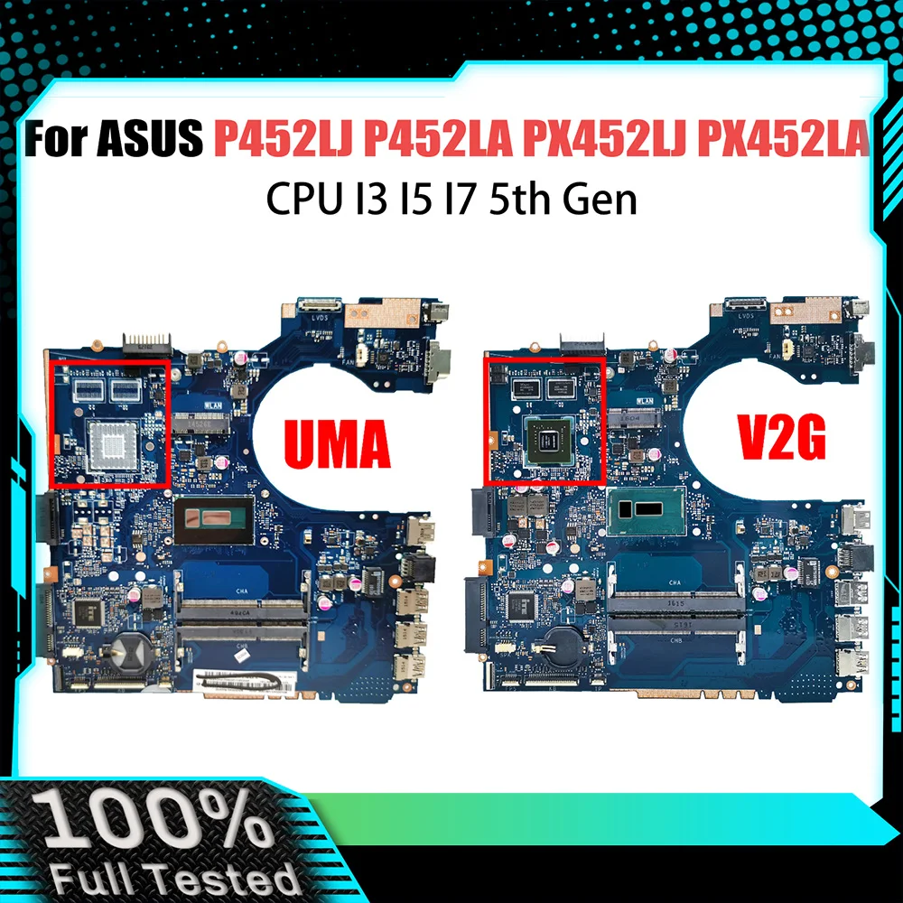 P452LJ Mainboard For ASUS P452LA PE452LA PRO452LA PRO452LJ PX452LJ PX452LA PE452LJ Laptop Motherboard I3 I5 I7 5th Gen