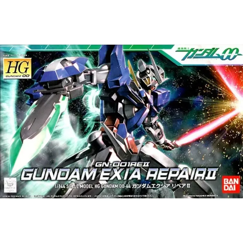 Bandai HG 1/144 GN-001REⅡ Gundam Exia Repair Ⅱ AGE27 Gundam Mobile Suit Gundam 00 Model Kit Collectible Model Ornaments