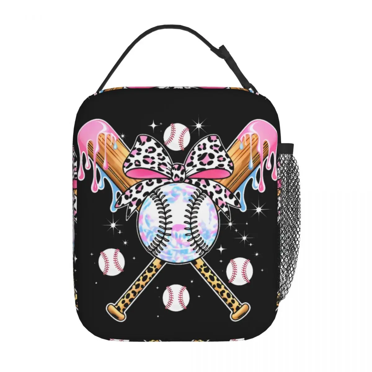 

Baseball Home Plate Drip With Sprinkles Drip Insulated Lunch Bags Container Bags Portable Thermal Cooler Bento Box For Picnic