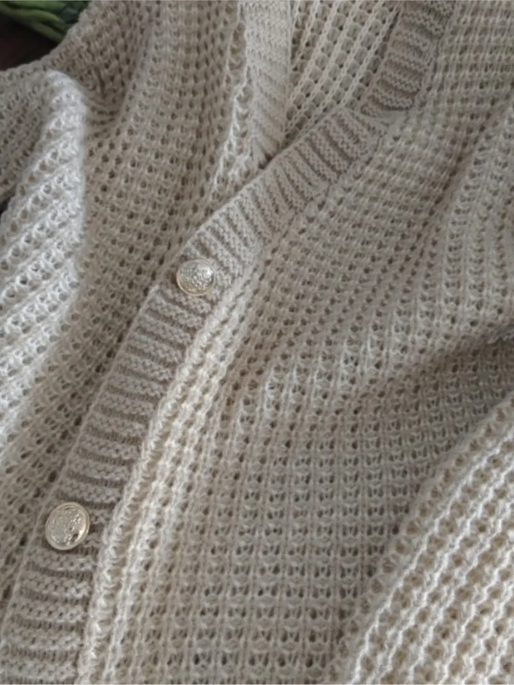 Outono e inverno com decote em v cardigan camisola jaqueta feminina elegante solto lã grossa bloco de cor de manga comprida malhas exterior topo