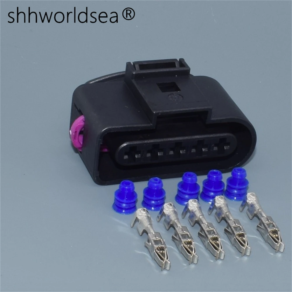 shhworldsea 1J0973705 For VW Passat Golf Jetta Touareg For Audi A3 A4 A6 A8 Q7 TT 5 Pin VAG Air Flow Meter Wire Connector Plug