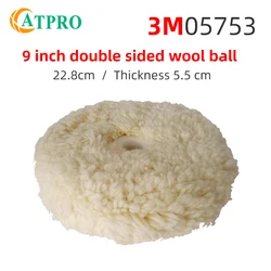 3M 05753 9-inch Double-sided Wool Tray Automotive Finish Beauty Polishing Waxed Wool Wheel 228mm Coarse Wool Grinding Ball