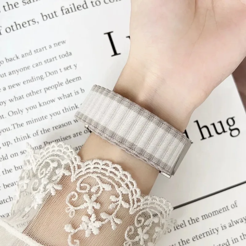 حزام رياضي بحري لساعة سامسونج جالاكسي 840 مللي متر 44 مللي متر سوار نايلون أصلي ساعة جالاكسي 8 كلاسيكي 46 مللي متر ملحقات سوار درب