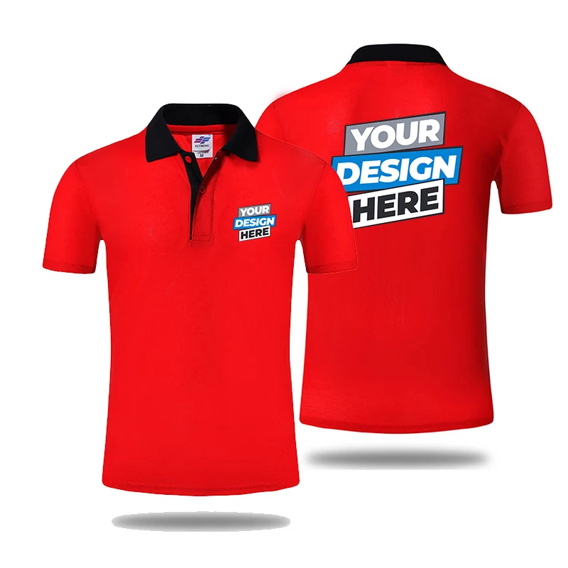 8-color POLO shirt custom LOGO color matching lapel short sleeve printing  LOGO an Polo Shirt Mens Casual  POLO