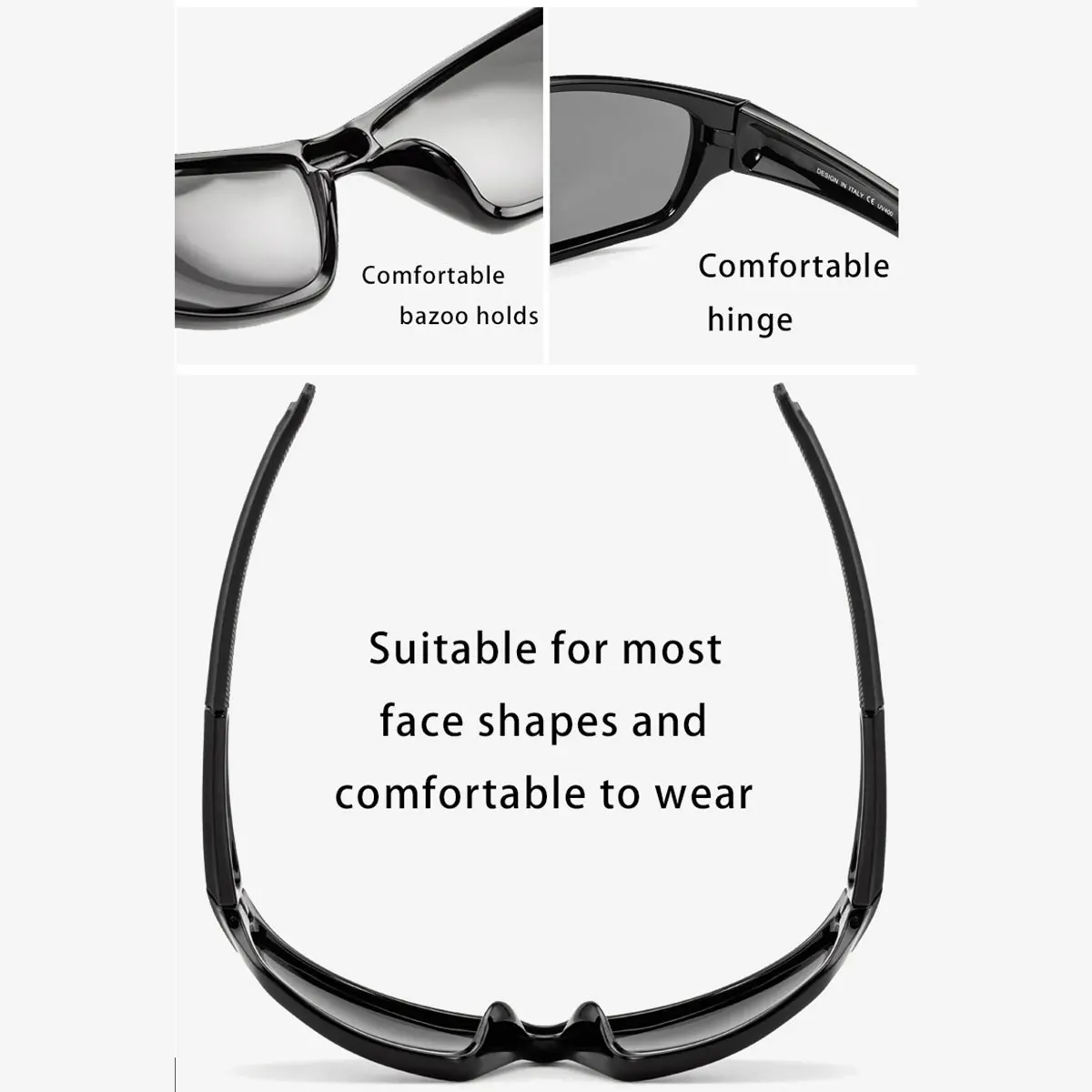 1/4PCS 2024 Unisex100% UV400 Polarised Driving SunGlasses For Men Polarized Stylish Sunglasses MaleGoggle Eyewears