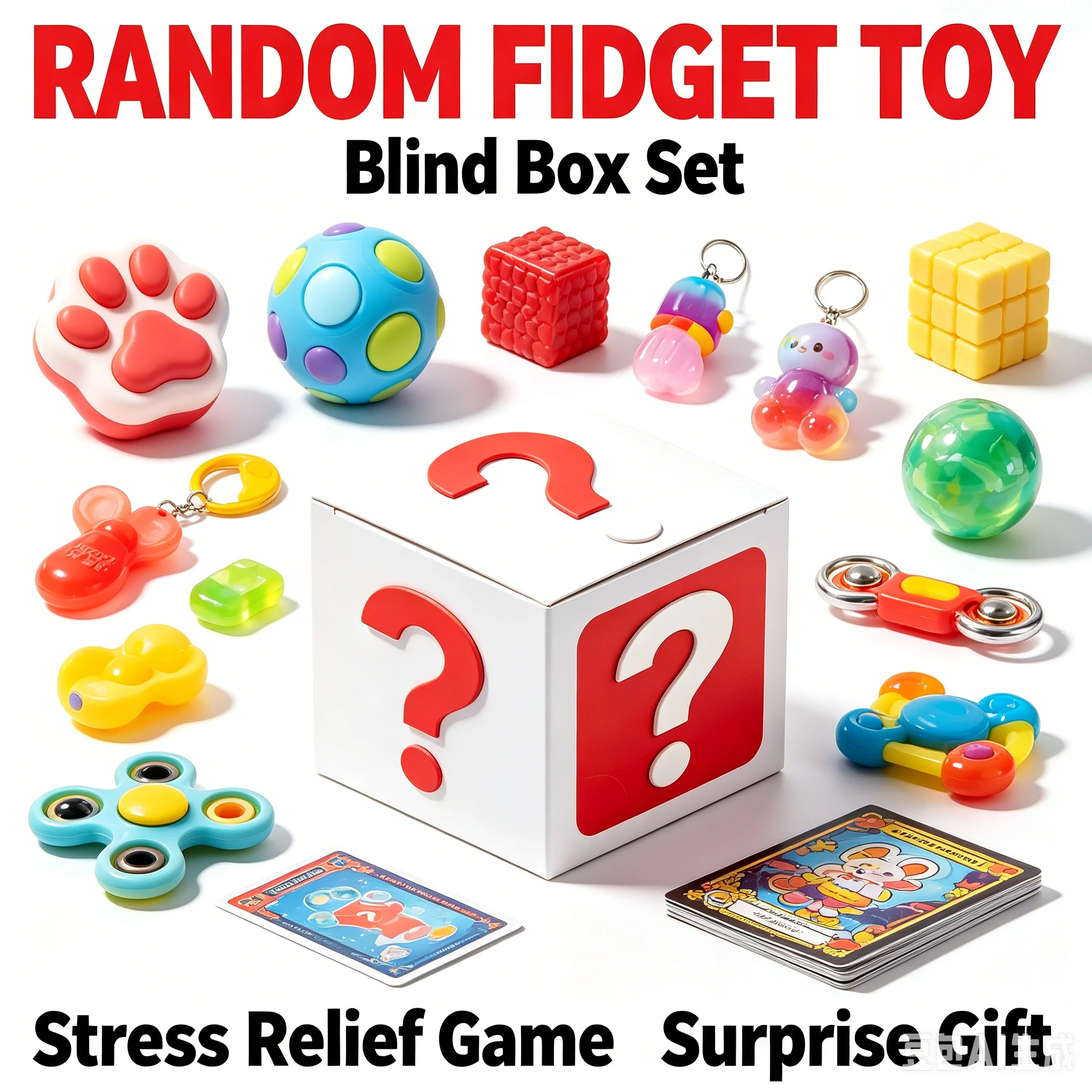 Slow Rebound Squishy Toy Mystery Blind Box Soft Elastic Squeeze Fidget Toy Anti-Stress Surprise Holiday Present for Kids