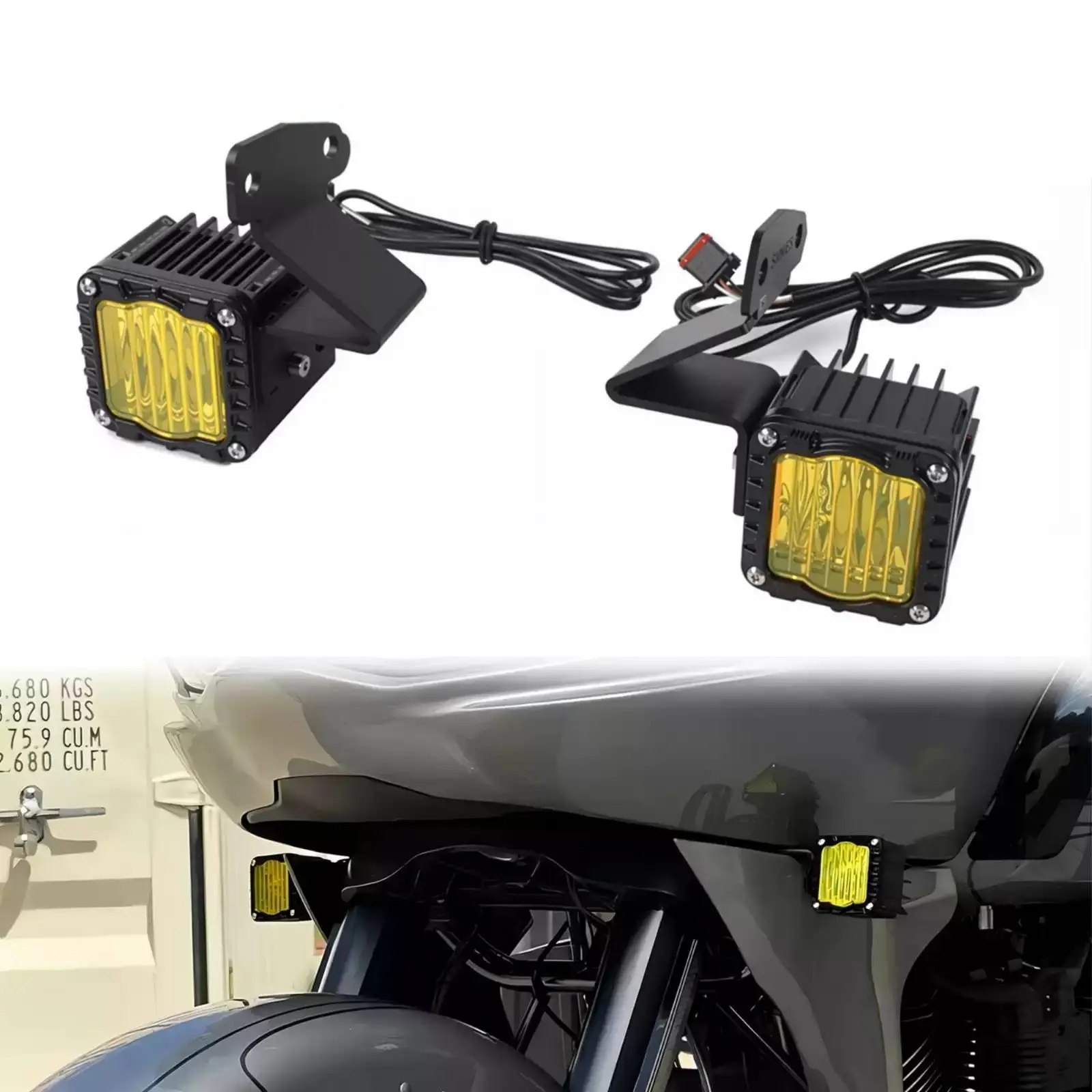 Front Turn Indicators with Brackets Compact Motorcycle Turn Lamp Lights Sturdy