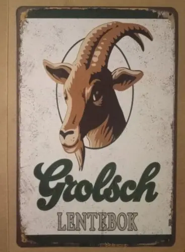 Grolsch Lentebok - metal hanging wall sign