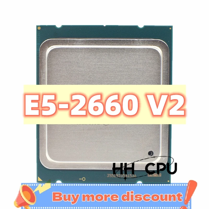 E5 2660 V2 LGA 2011 CPU Processor 2.2Ghz 10 core and 20 threads 95W E5-2660 V2 support X79 motherboard