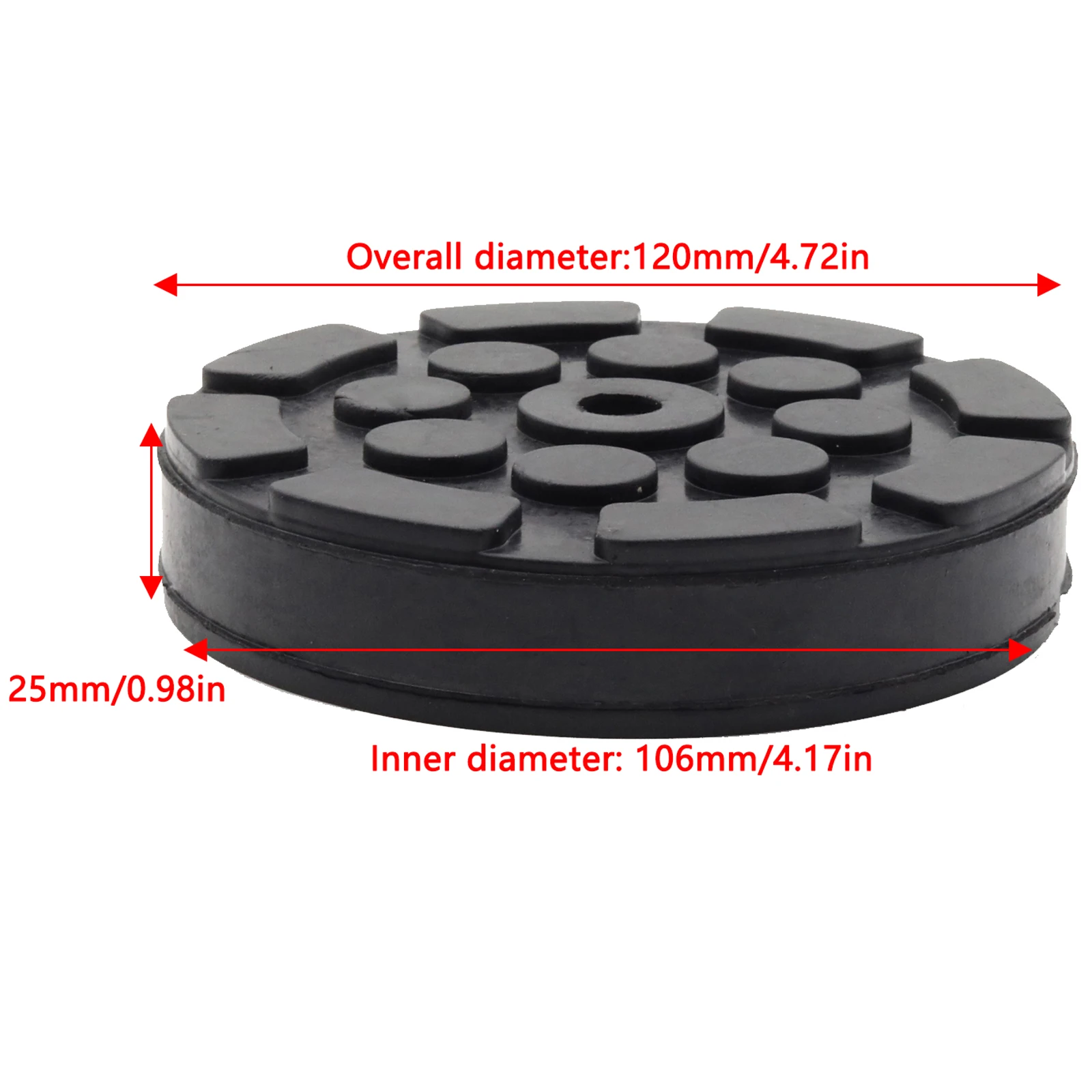 Universal Car Rubber Jack Pad Frame Protector Hydraulic Ramp Trolley Jack Adapter for Pinch Weld Side Lifting Disk Jacking Tool