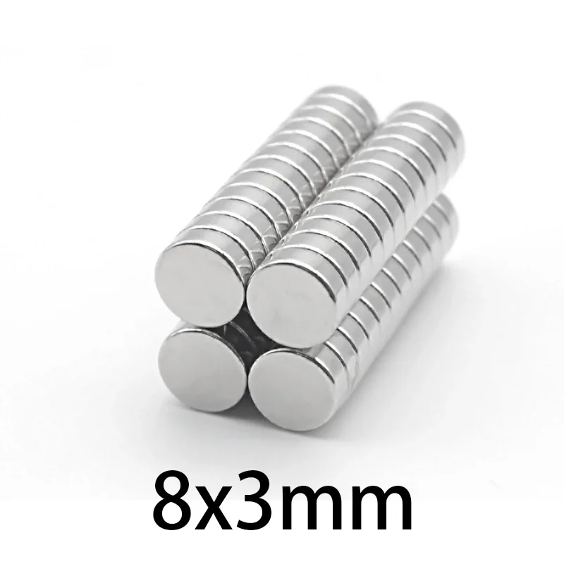 8x3mm N35 Permanent Neodymium Magnets 8*3mm Rare Earth Magnet strong Diameter Small Round disc 8mm x 3mm magnetic