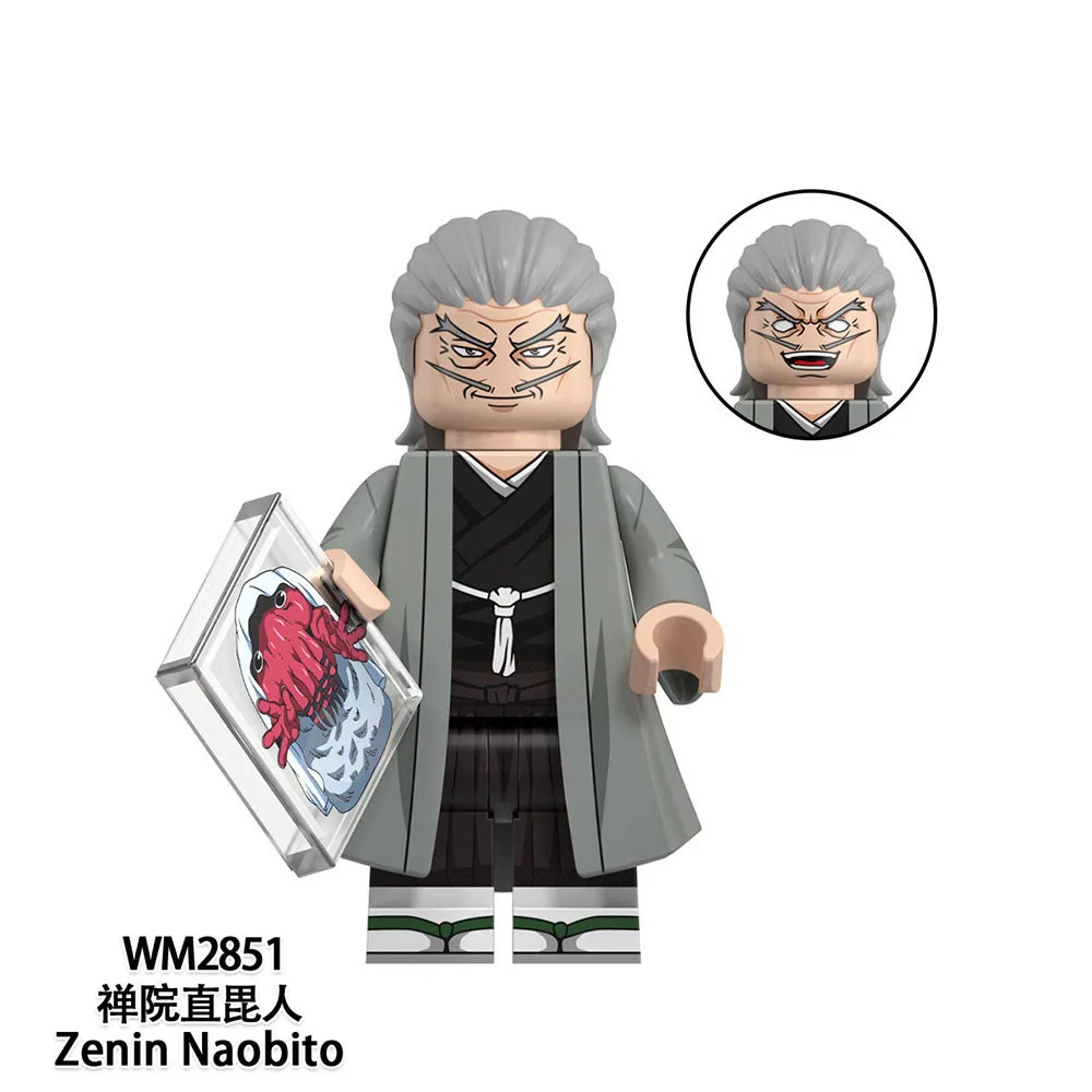 New Jujutsu Kaisen Building Blocks Anime Figure Fushiguro Toji Sukuna DIY Educational Cartoon Assembled Toy Kids Christmas Gift