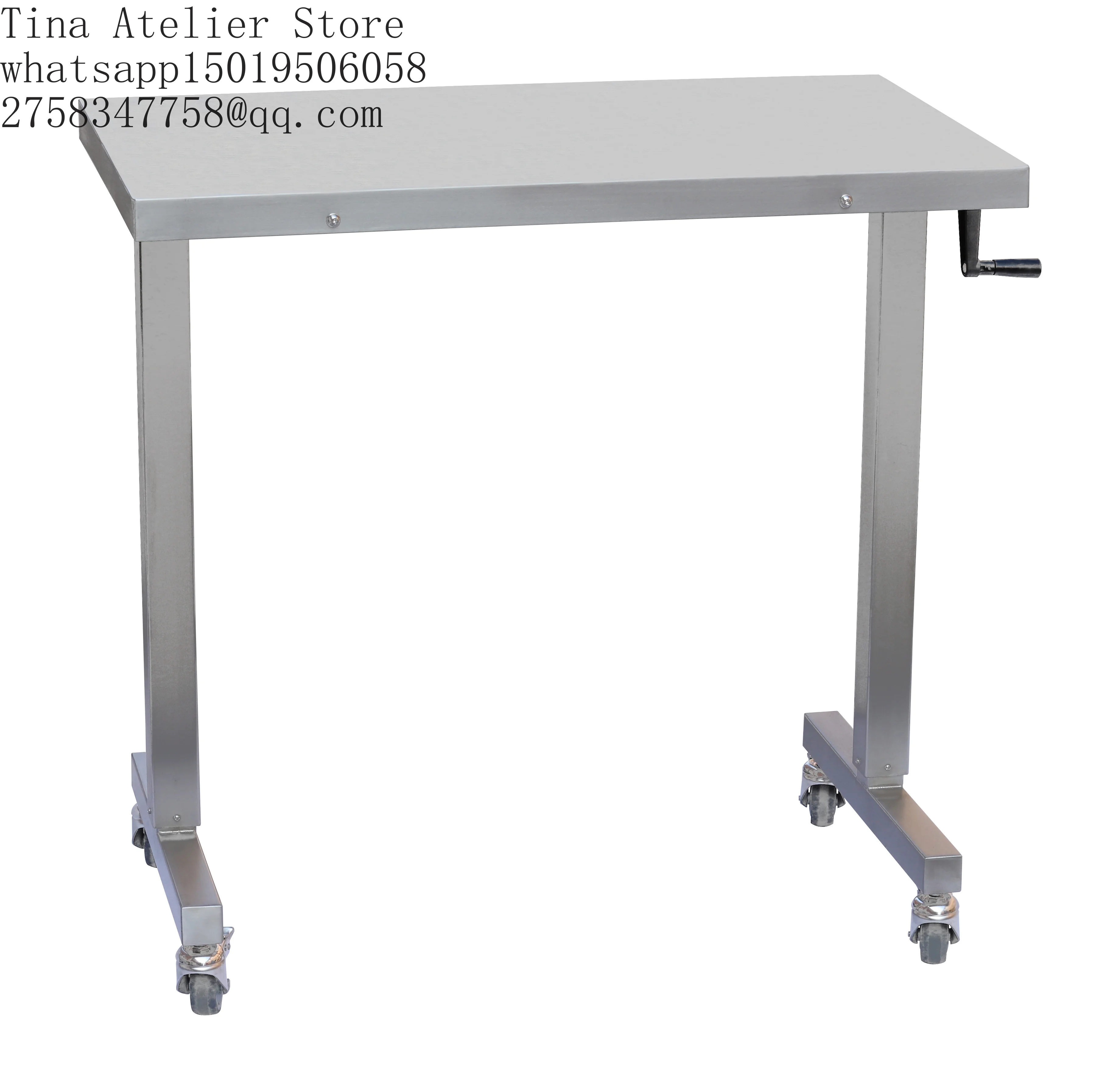 KB-525 Aeolus Stainless Steel Over Instrument Table Height Adjustable Table Handle Crank for Raising Veterinary Exam Table