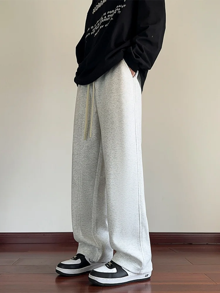 

Youth Straight Leg ey Sweatpants American Sle Casual Sports Trousers for Teens Loose Fit Spring Autumn Seasonal Wear