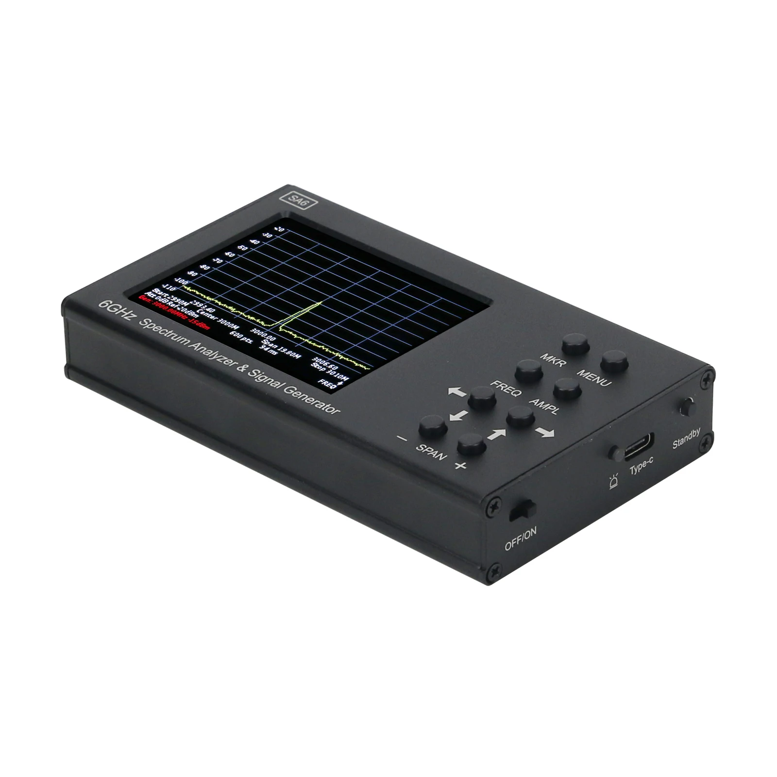 SA6 6GHz Spectrum Analyzer Signal Generator RF Signal Source Wi-Fi 2G 4G LTE CDMA GSM Beidou GPR