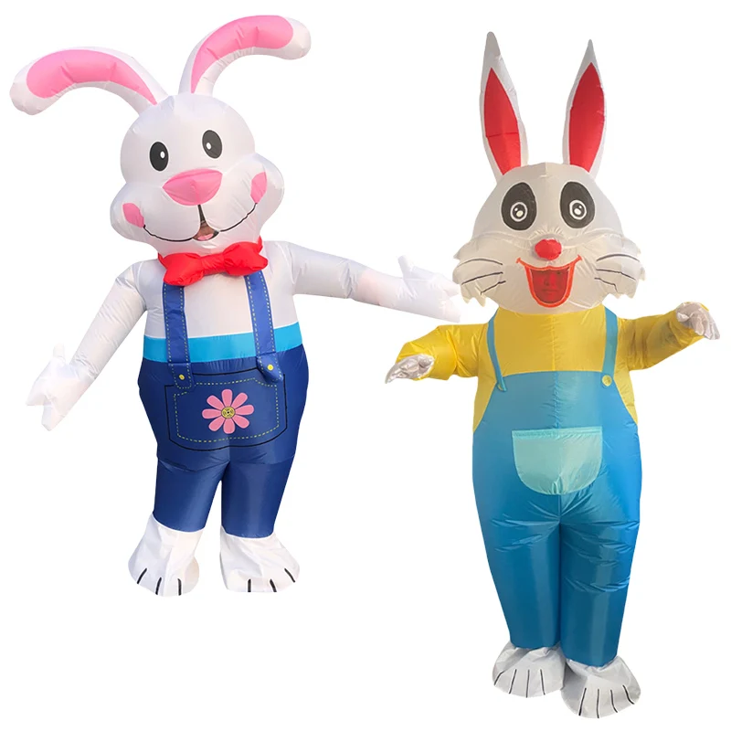 

Bunny Dress Up Inflatable Costume Suit Adult Easter Carnival Party Funny Cosplay Mascot Prop Cosplay Costume Masquerade Festival