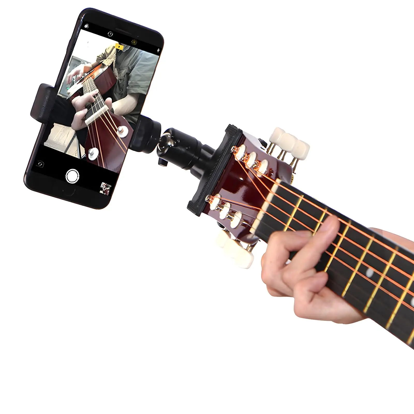 Soporte para teléfono de guitarra Miwayer, rotación de 360/para transmisión en vivo, grabación de vídeo/para bajo/ukelele/accesorios para guitarra