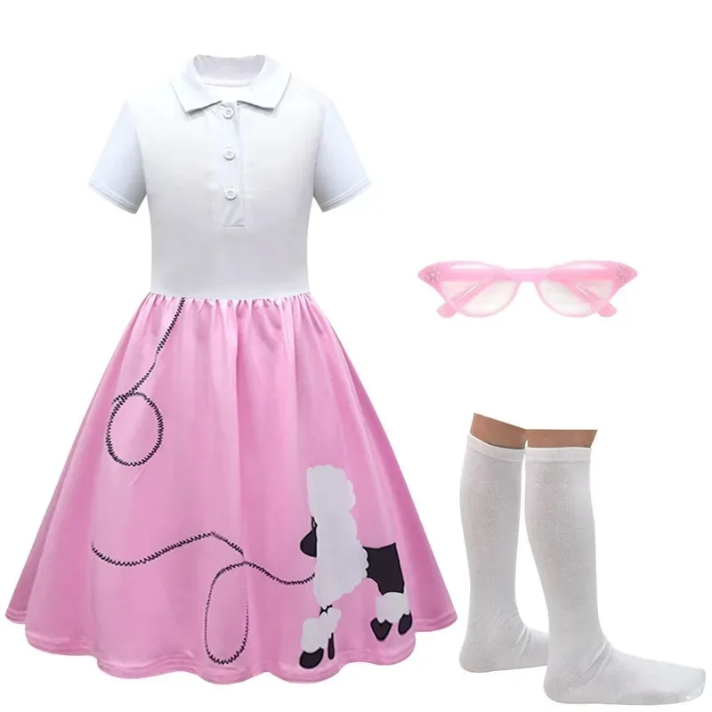 2025 yiyiFashion لطيف القلطي الأطفال الكرتون الوجه طوق زر فستان دعوى الفتيات الاطفال تأثيري حلي 50s 60s موضوع Carni #3