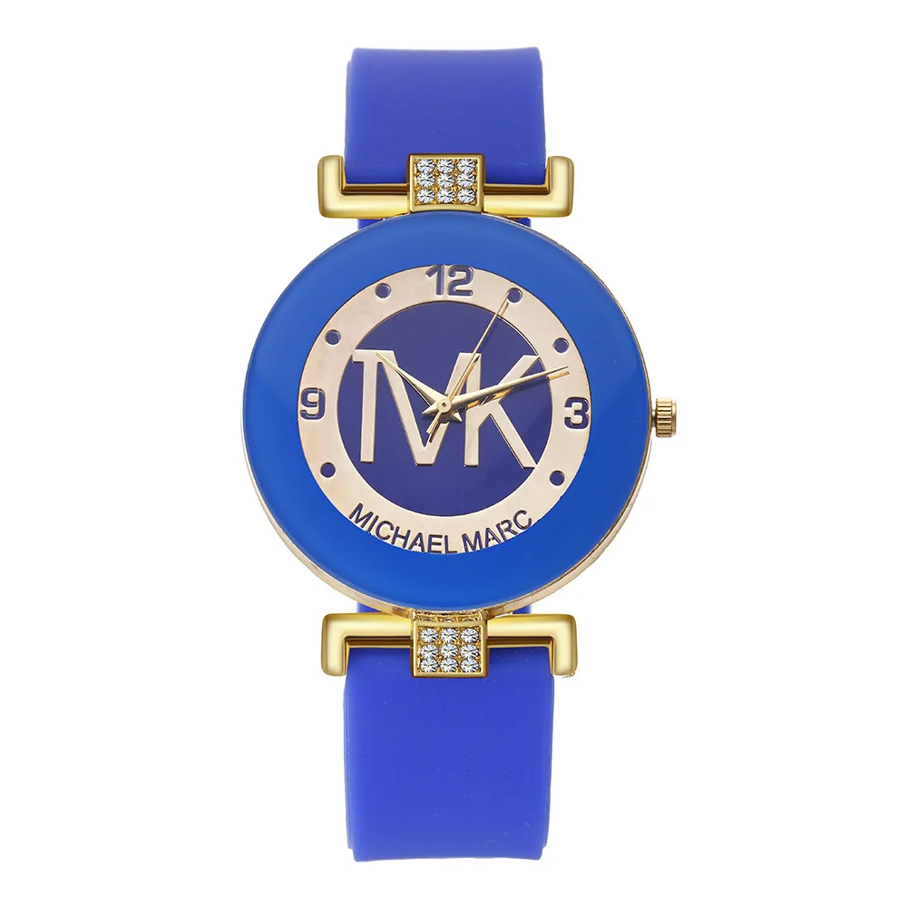 Reloj de pulsera de cuarzo de silicona blanco para mujer, reloj deportivo de lujo de marca famosa TVK, resistente al agua, conjunto de diamantes,