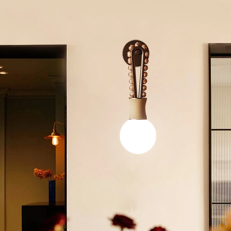 Vintage Wall Lamp Decoration Staircase Wall Light Wabi Sabi Style Bedroom Bedside Model Room New Lamp Indoor Lighting Fixtures