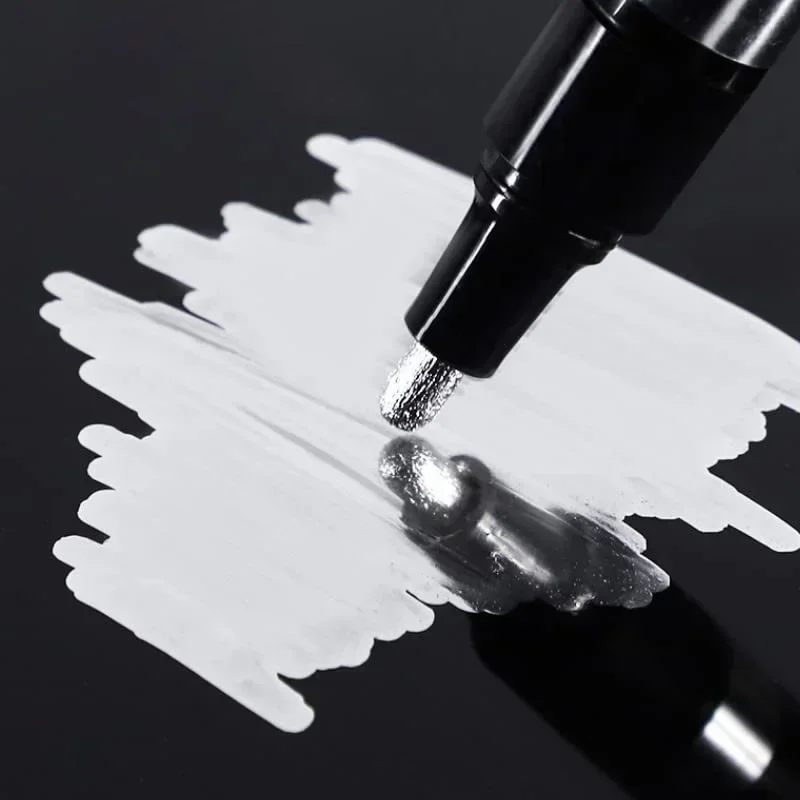 1/2 stücke Spiegel Marker Stift DIY Reflektierende Farbe Stifte Spiegel Marker Chrom Gold SILBER Marker Unterschrift Auto Styling Kunst handwerk – Detail 21