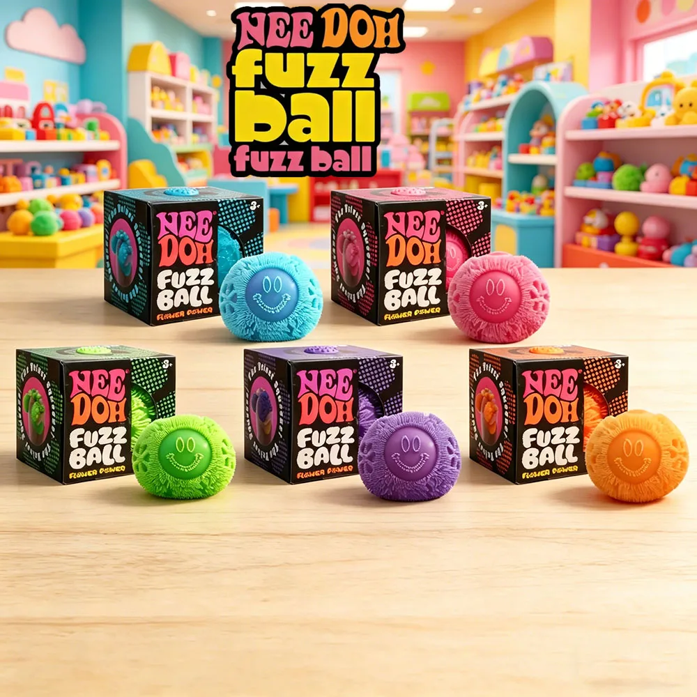 nee-doh-fuzz-ball-blind-box-brinquedo-anti-stress-macio-e-nao-pegajoso-em-formato-de-flor-com-rosto-sorridente-para-escritorio-casa-criancas-e-adultos