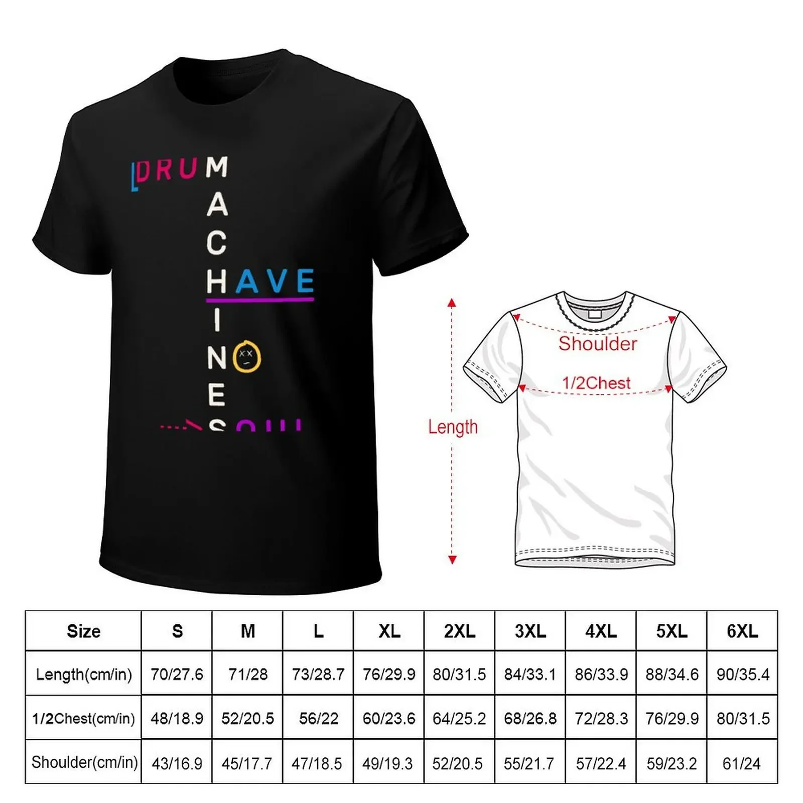 Drum Machines Have No Soul T-Shirt blue archive graphic tee shirt for a boy heavyweight t shirts for men