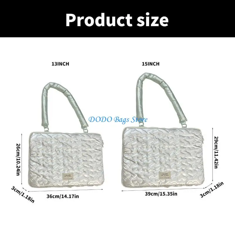 حقيبة كمبيوتر محمول مقاس 13/15 بوصة بمقبض مقاوم للماء وحقيبة حماية للكمبيوتر المحمول وحقيبة حمل للكمبيوتر المحمول للعمل أثناء