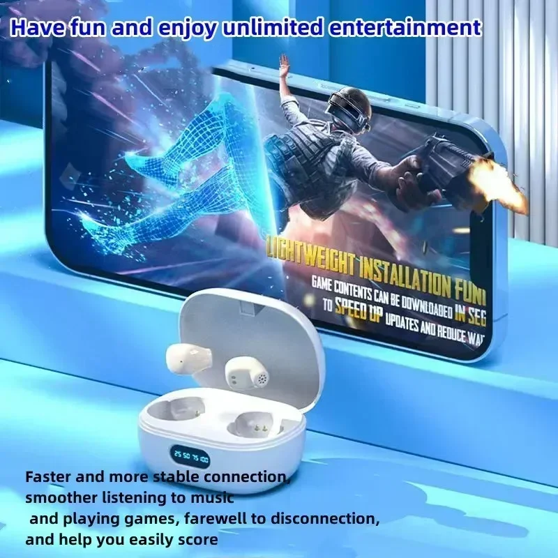 Hidden Earphones Wireless Bluetooth Headset Mini Sports Don\'t Drop Earbuds Sleep Games Work Students Take Class Headphones