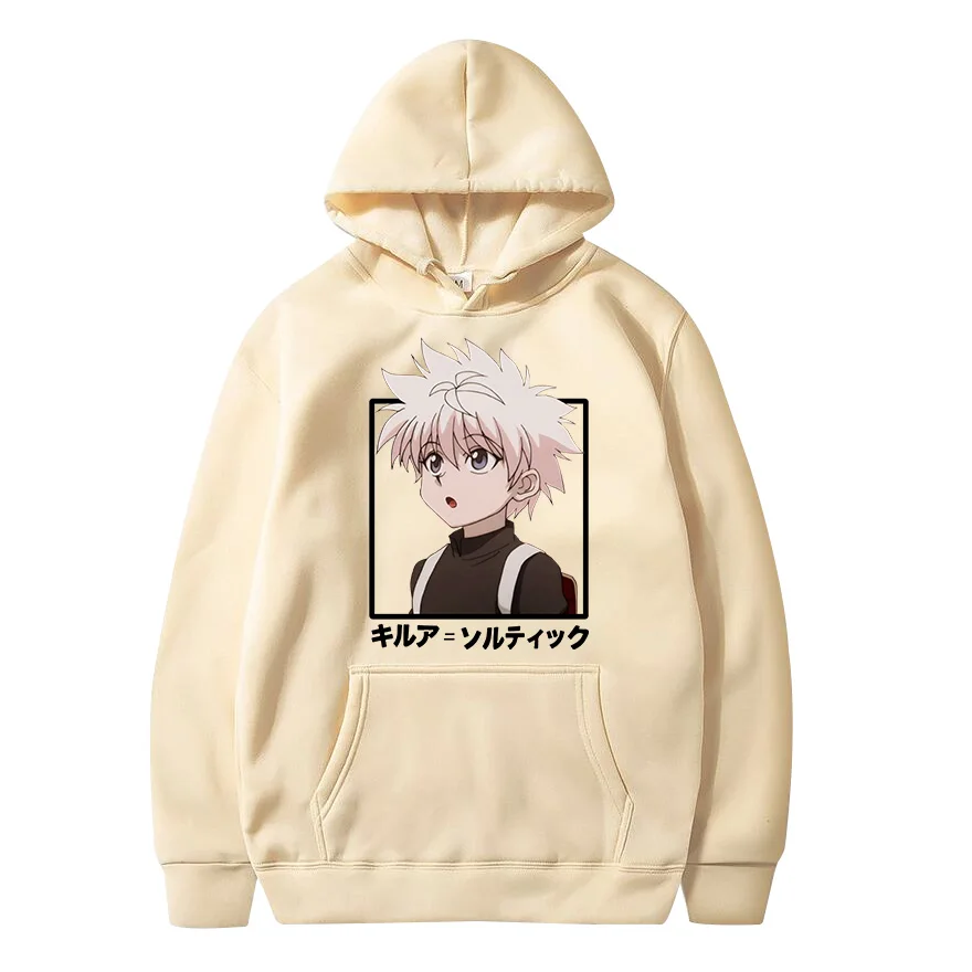 Hunter X Hunter Japan Anime uomo donna felpe con cappuccio Harajuku Gon Killua Print Plus Size felpa Unisex autunno inverno Streetwear