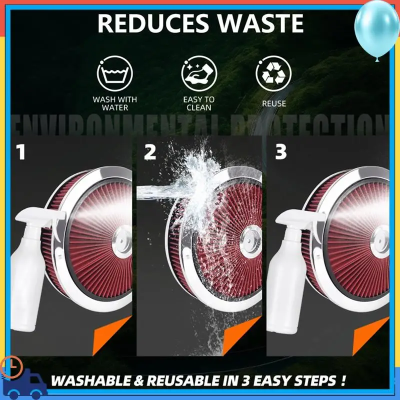 

L37A-универсальный автомобильный воздушный фильтр 14X3, круглый воздухоочиститель с высоким расходом, моющийся, резьбовое соединение 5-1/8, модифицированные детали автомобиля