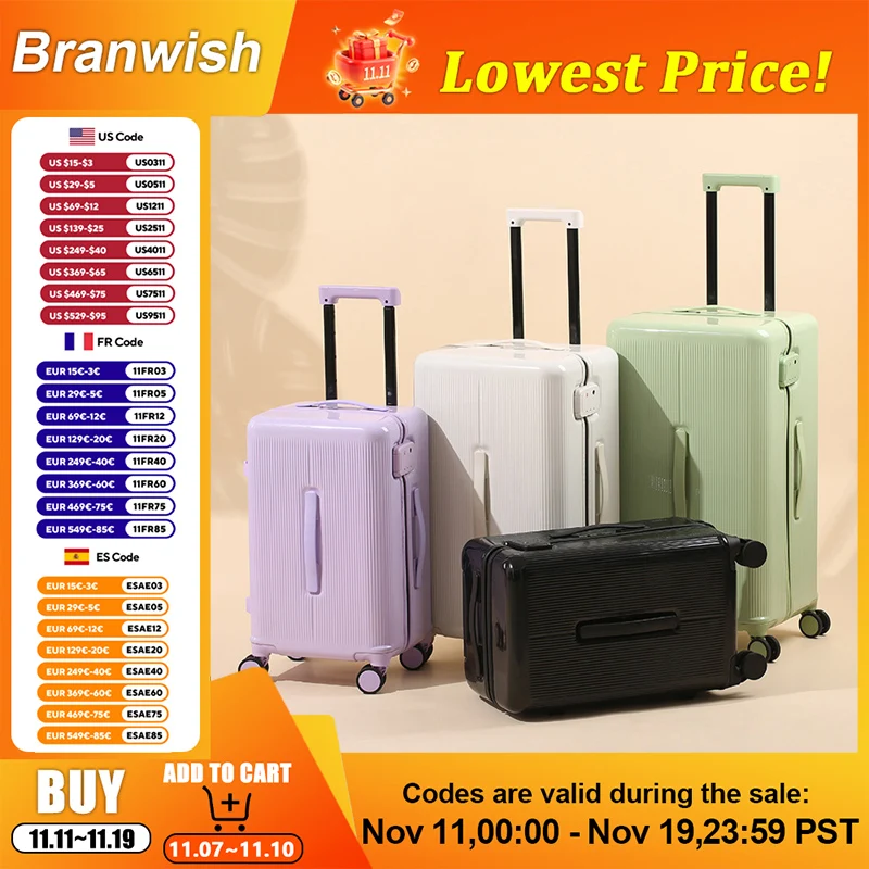 حقيبة ذات سعة كبيرة 20/24/26 بوصة ABS/PC تحمل الأمتعة مع طبقة مزدوجة مقاومة للانفجار وسحاب تخزين عميق للسفر