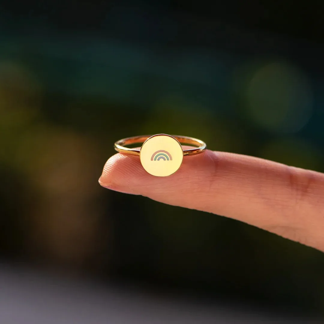 

S925 серебро радужного цвета эмаль масляная капля клеевое кольцо для женщин простое модное кольцо на указательный палец