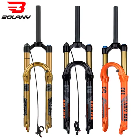 BOLANY-horquilla de aire para bicicleta, suspensión neumática de aceite de viaje, aleación de magnesio ligera, liberación rápida, 27,5/29 pulgadas, 120mm