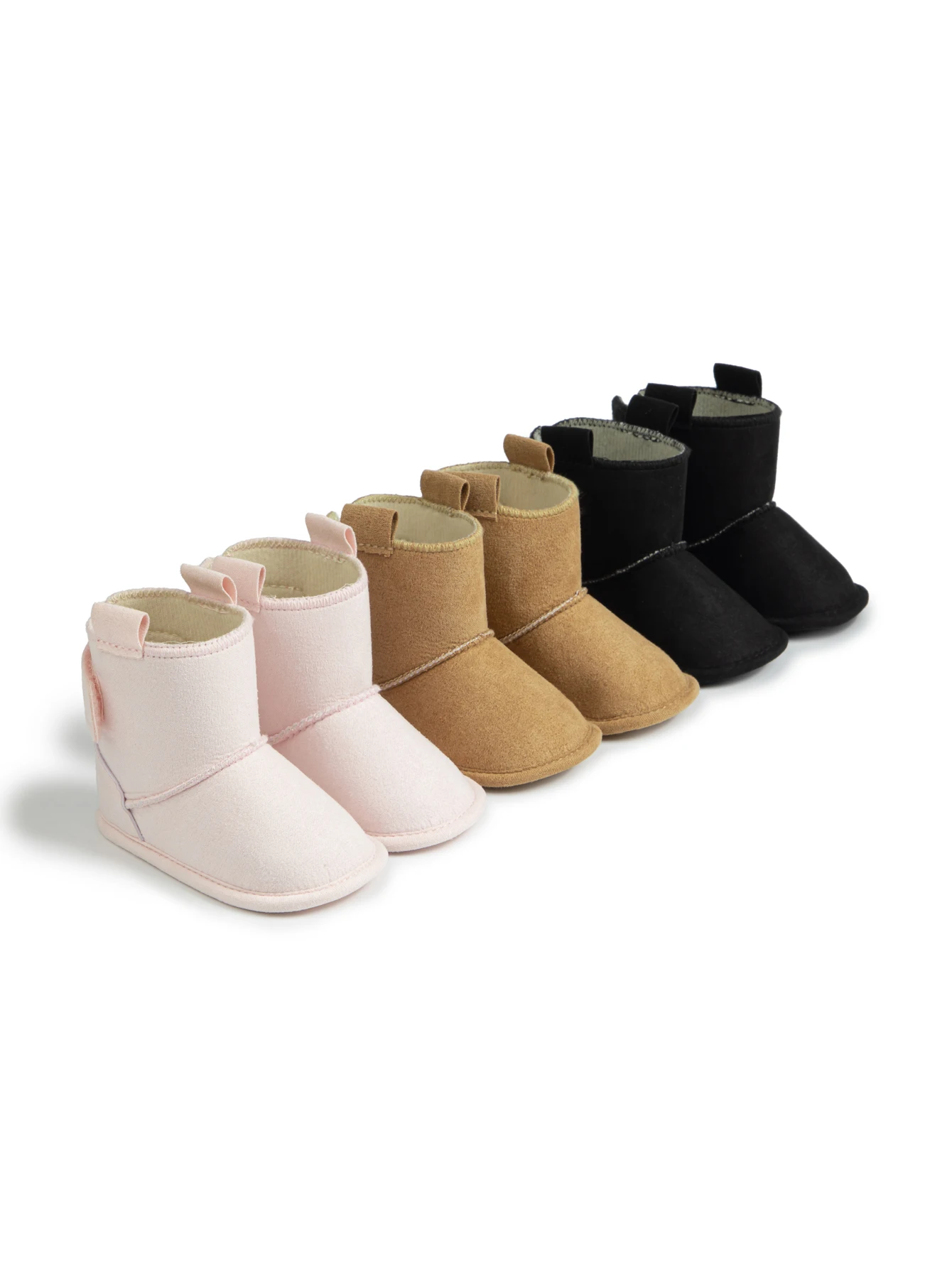 

New Newborn Baby Boots Baby Girl Baby Boy Non-Slip Flat Cotton Shoes Bottom Baby Solid Color Boots Four Seasons with 0-18M