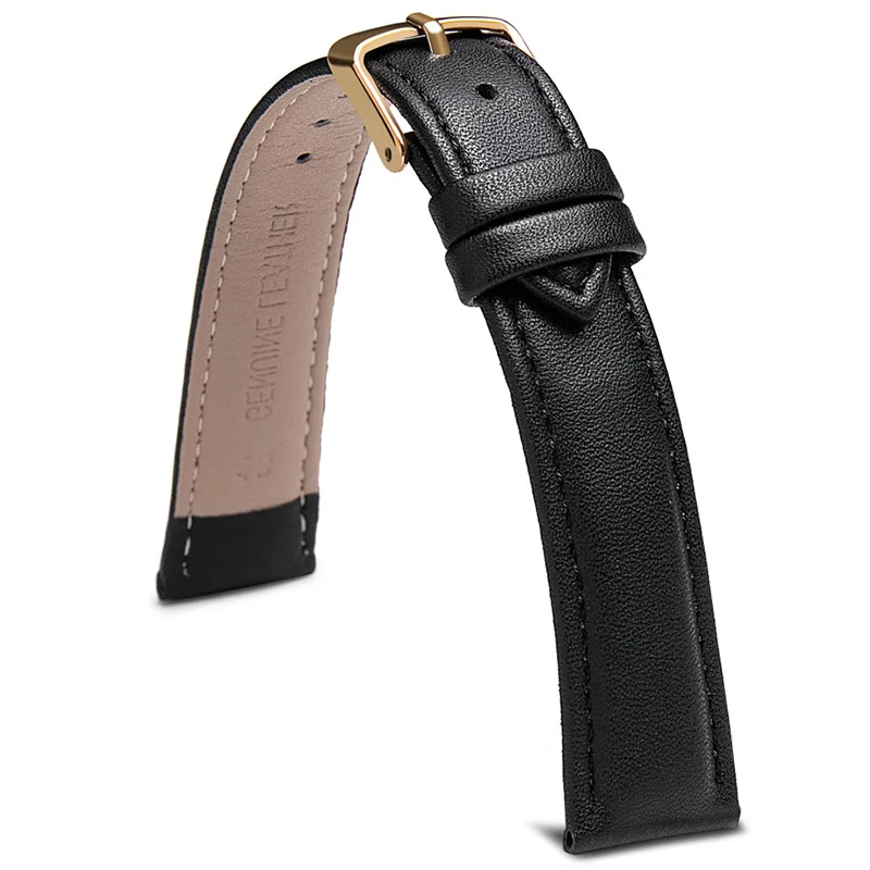 20mm watch strap Leather 22mm watch band butterfly buckle leather plain strap suitable for Tissot