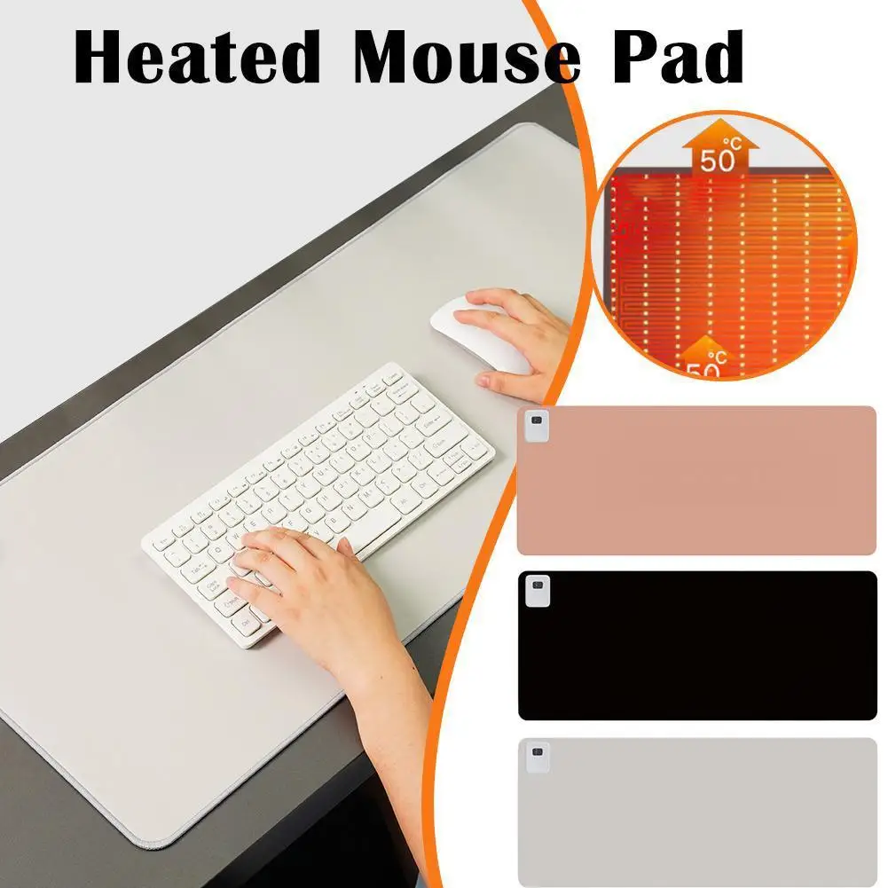 American Standard Heated Mouse Pad Large Office Desktop Heating Pad Desk Mat Hand Warm Desk Mat Students Solid Color Desk Mat