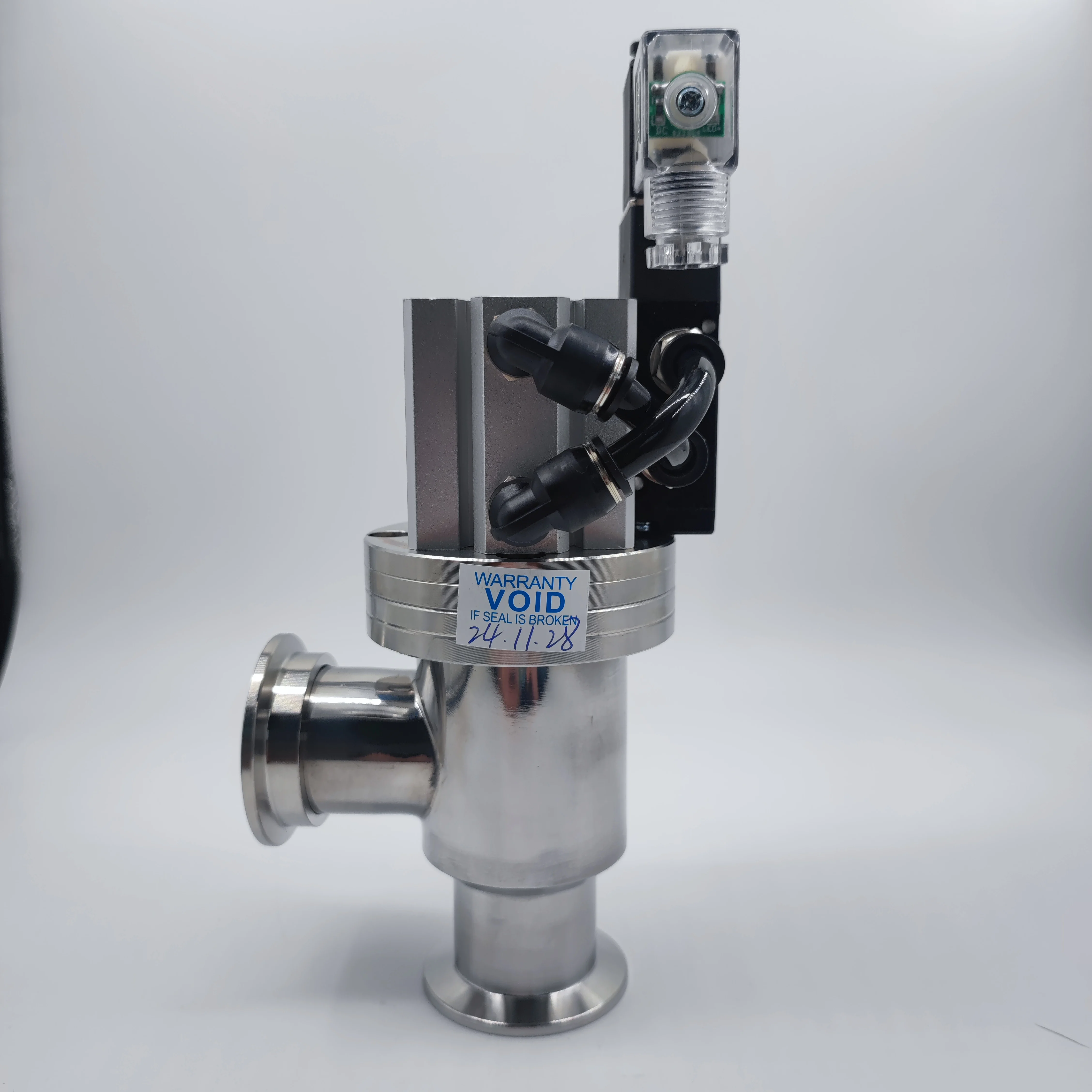 KF صمام فلابر هوائي من النوع L GDQ صمام زاوية فراغ عالي KF16 KF25 220 فولت و24 فولت #2