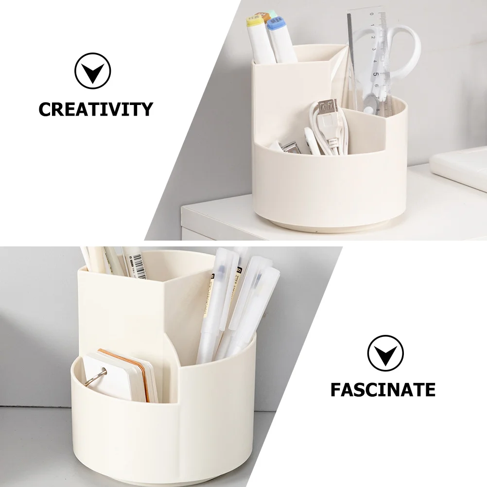 Rotating Pen Holder Stationery Organizer Storage Box Desktop Container For Pens Pencils Makeup Brushes Cosmetics Home