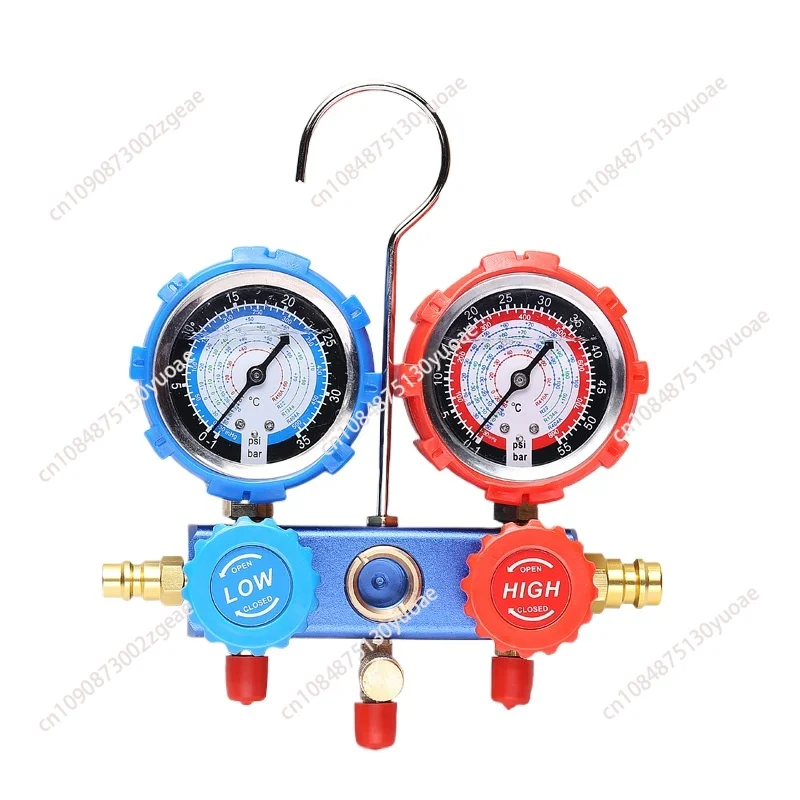 Automotive air conditioner high-grade fluoride gauge,R134a, refrigerant double gauge valve, air conditioner maintenance tool set