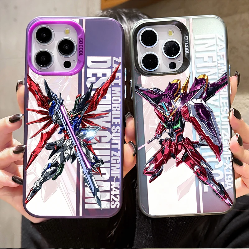 Coque de téléphone cool Mecha Anime Gundam pour iPhone 14 16 Plus 17 Air X XS XR SE 2020 7 8 17 16 15 14 13 12 11 Pro Max